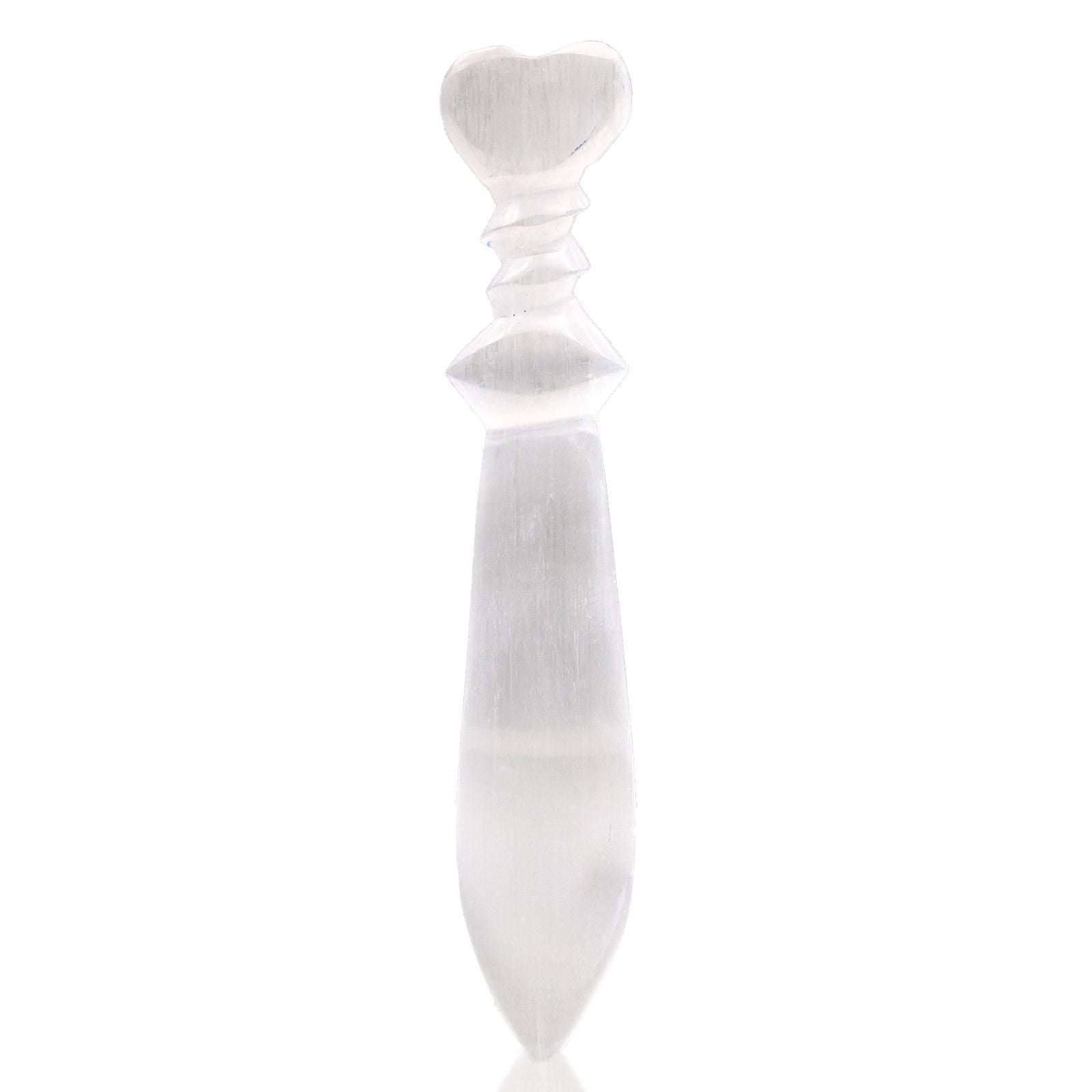 Cuchillo Ritual Selenite Lrg - Espiral (25cm)
