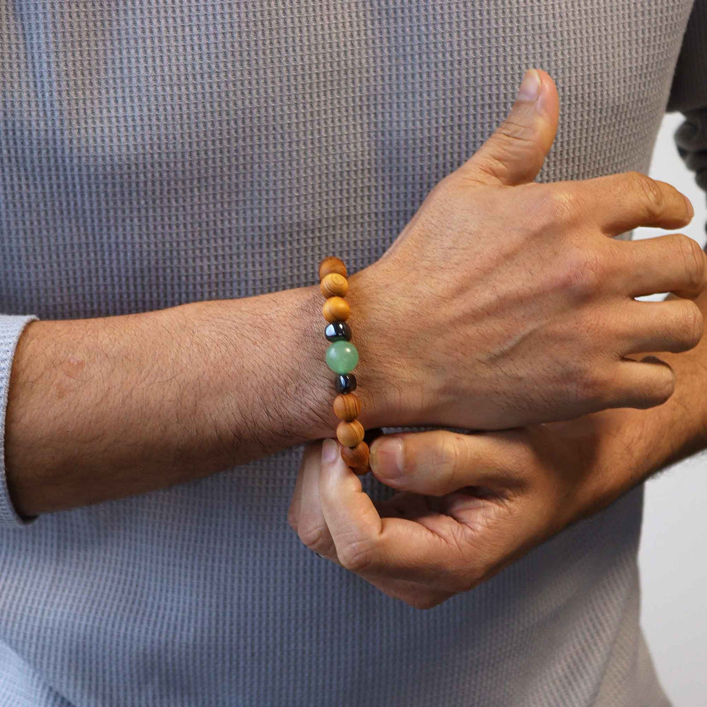 Pulseira Cedro - Chakra Sacral - Aventurina Verde