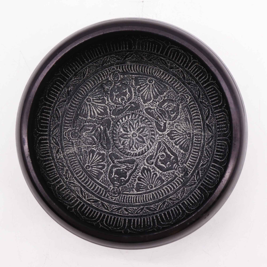 Cuenco tibetano de polvo de tierra - Om Five Buddha - 16cm