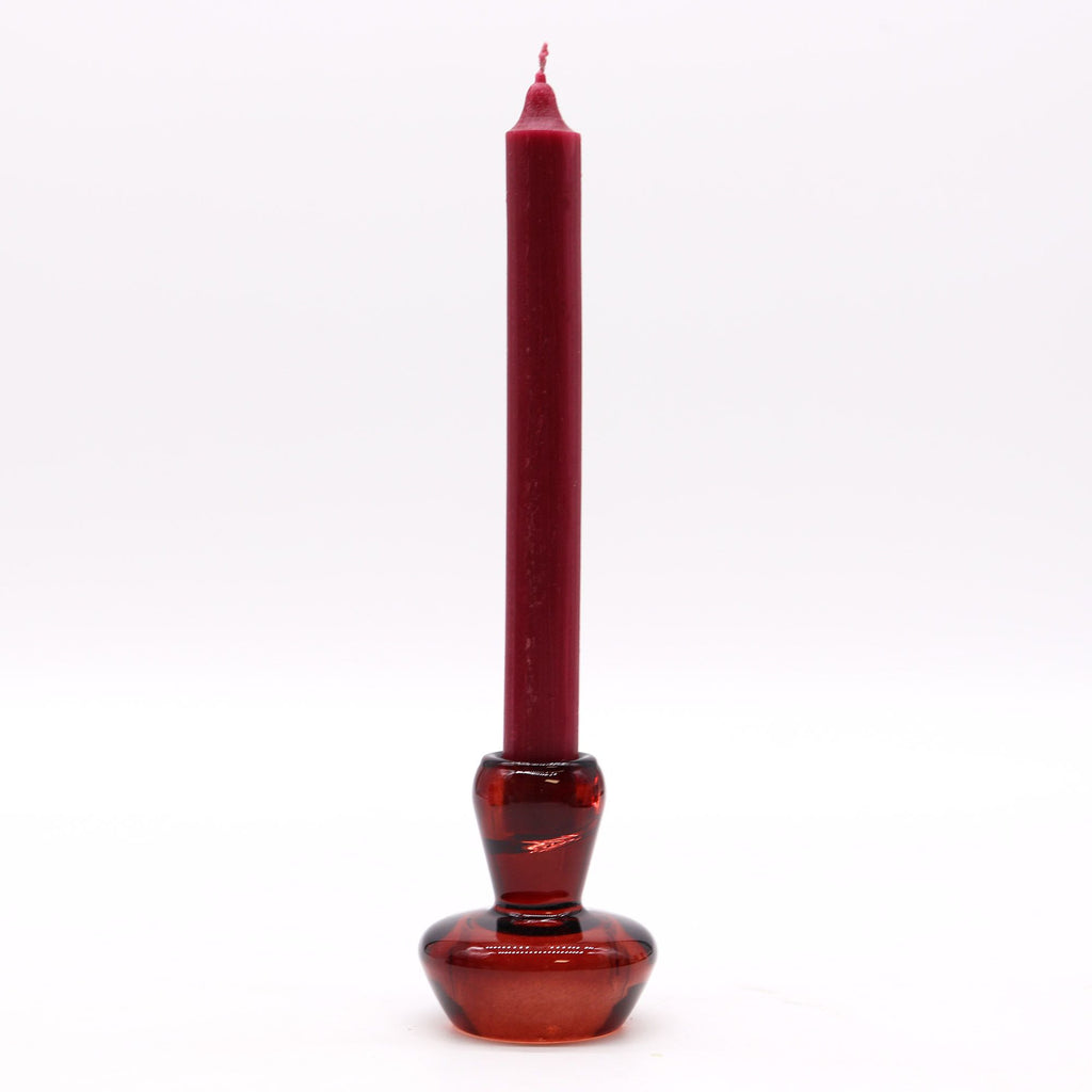 Porta-velas reversível em forma de cogumelo para jantar/chá - Vermelho Vampiro