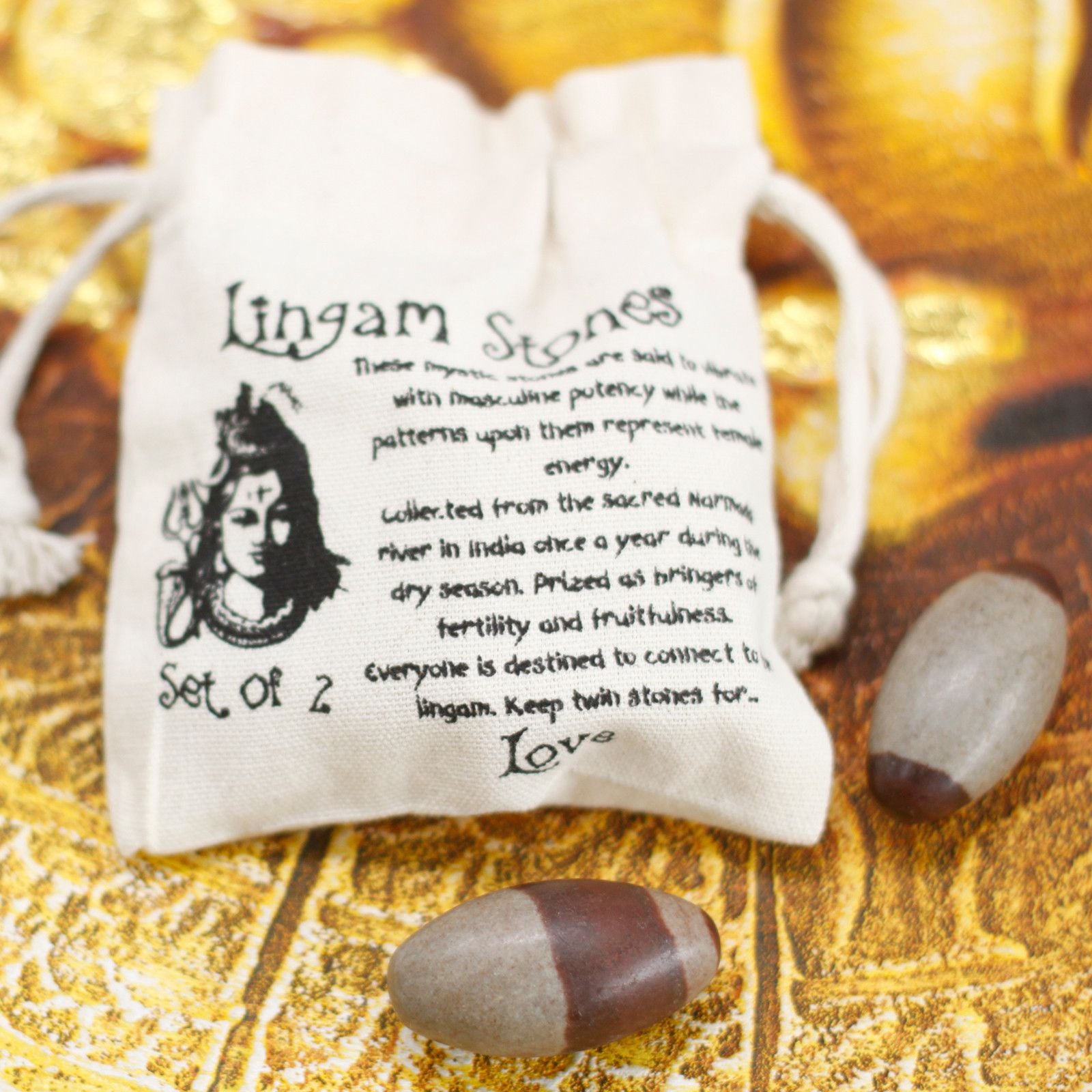 Lingam de dos pulgadas - 2 piedras