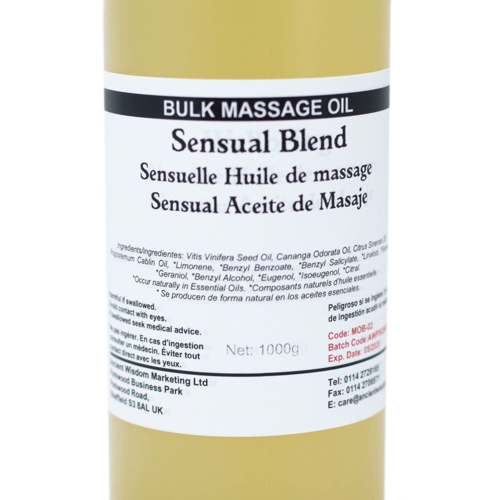 Aceite de Masaje 1kg - Sensual