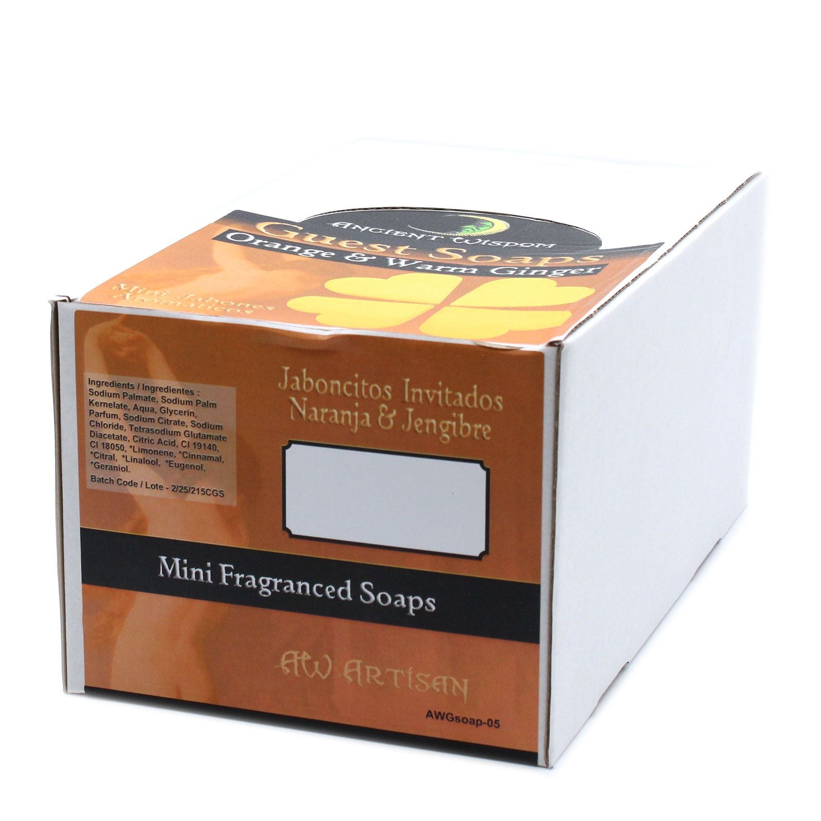 10x Jaboncitos Invitados Naranja y Jengibre