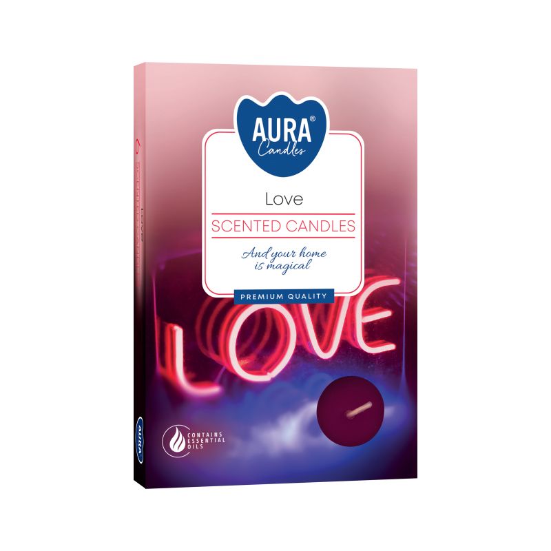 1x Conjunto de 6 Velas Perfumadas - Amor