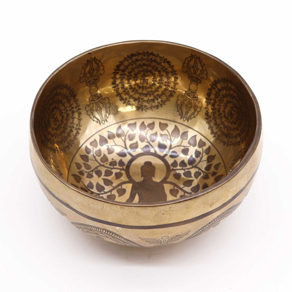 Cuenco Tibetano Curativo Grabado - 16cm - 7 Chakras