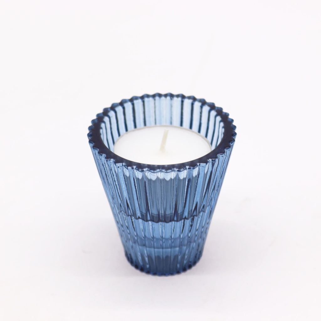 Suporte reversível para velas/jantar - Azul Royal