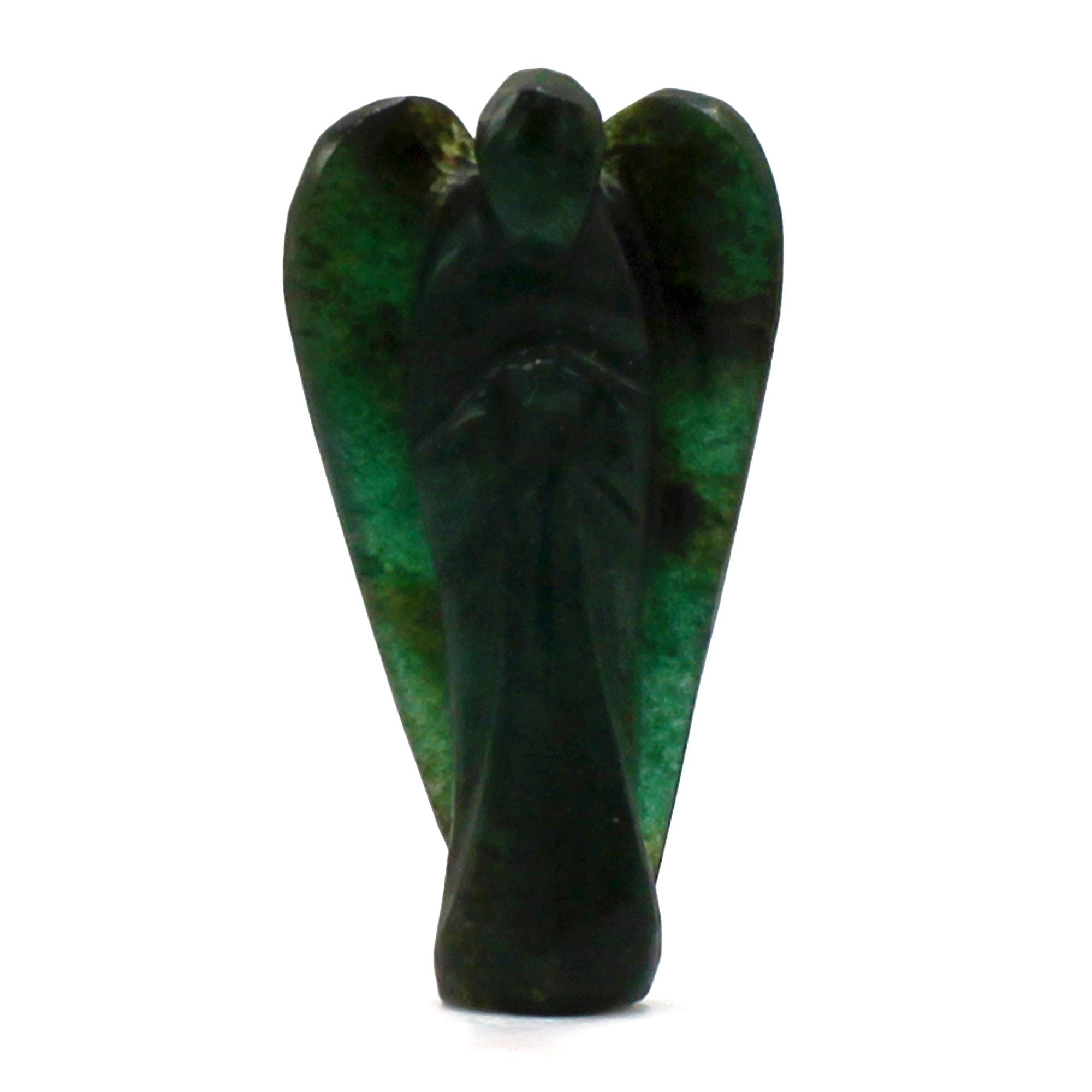 Ángel de piedra preciosa tallada a mano - Aventurina verde