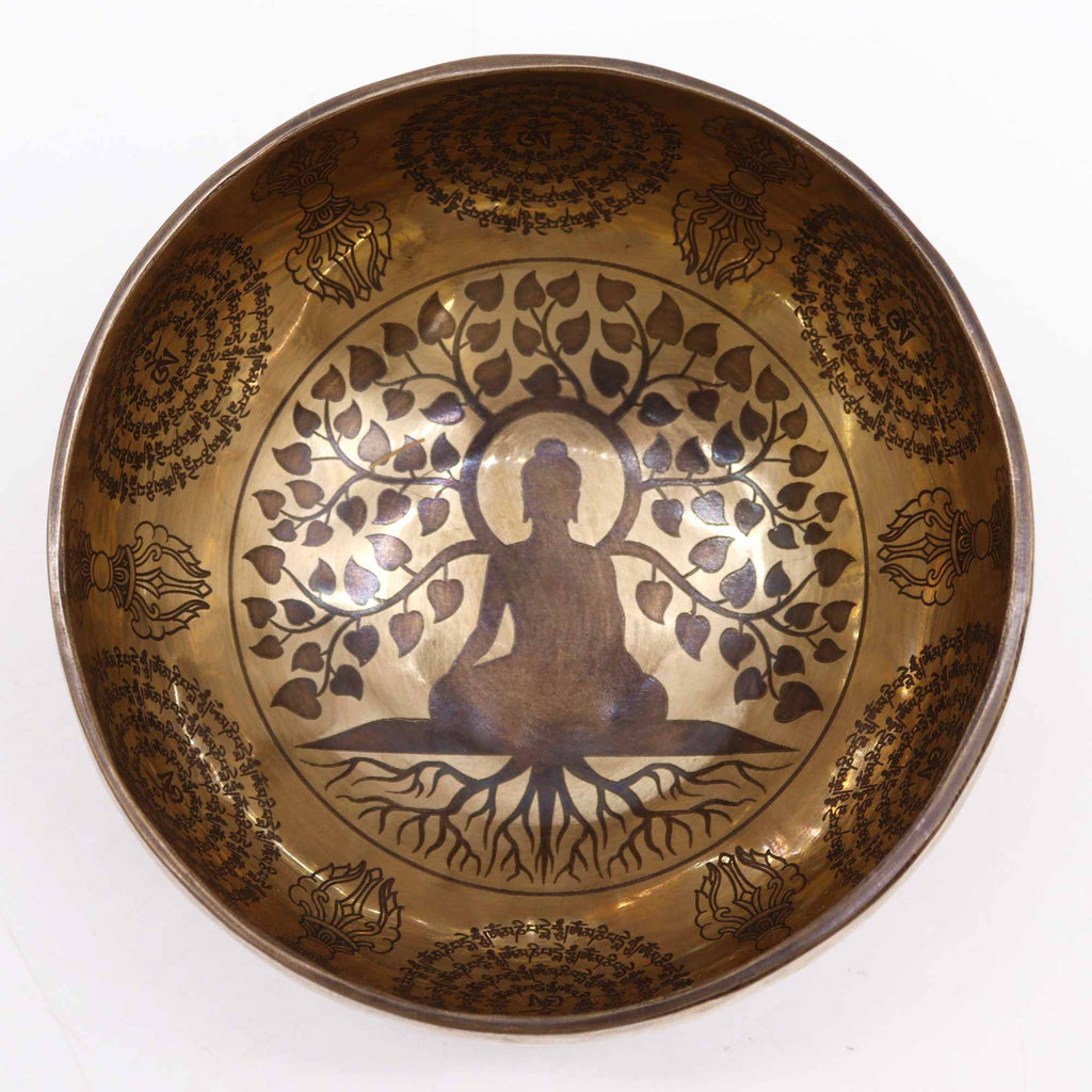Cuenco Tibetano Curativo Grabado - 16cm - 7 Chakras