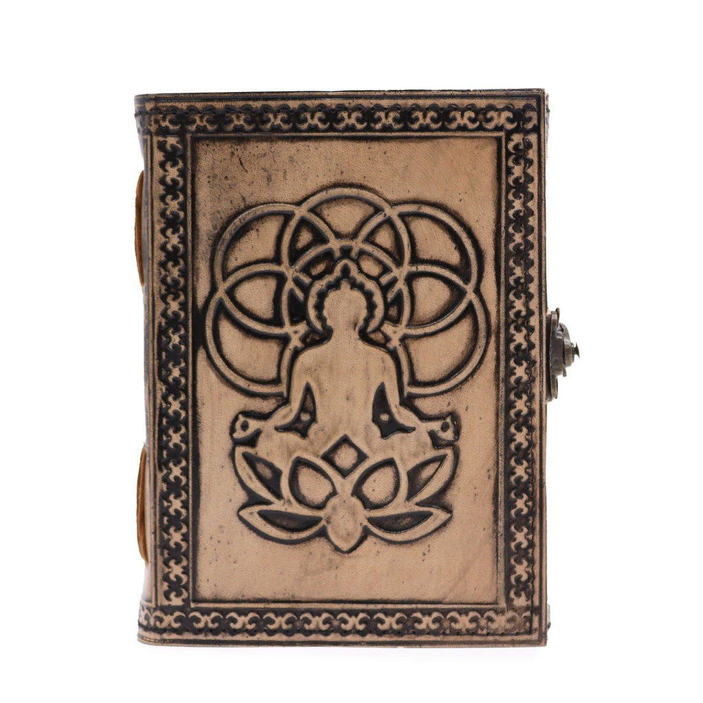 Caderno de Buda Esotérico - Vintage com Borda Costurada