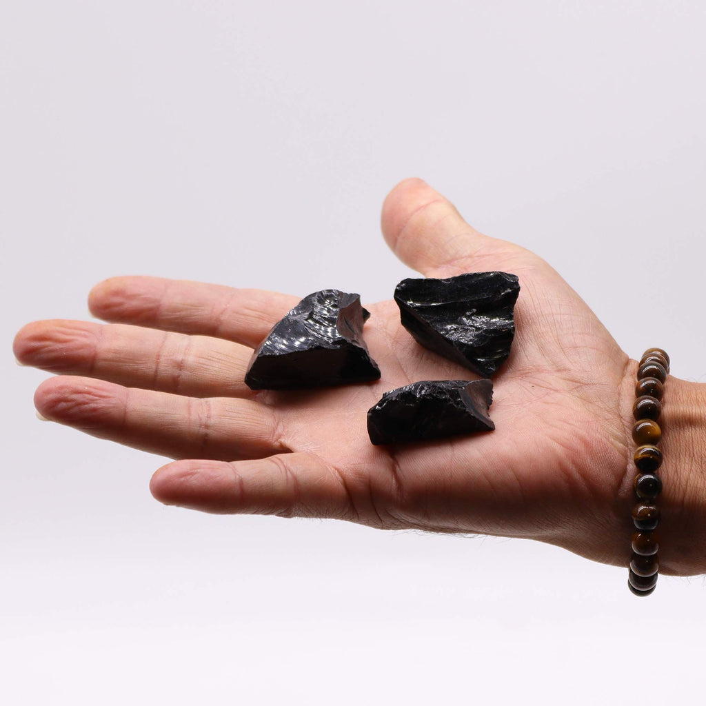 Cristales en bruto (500 g) - Obsidiana Negra