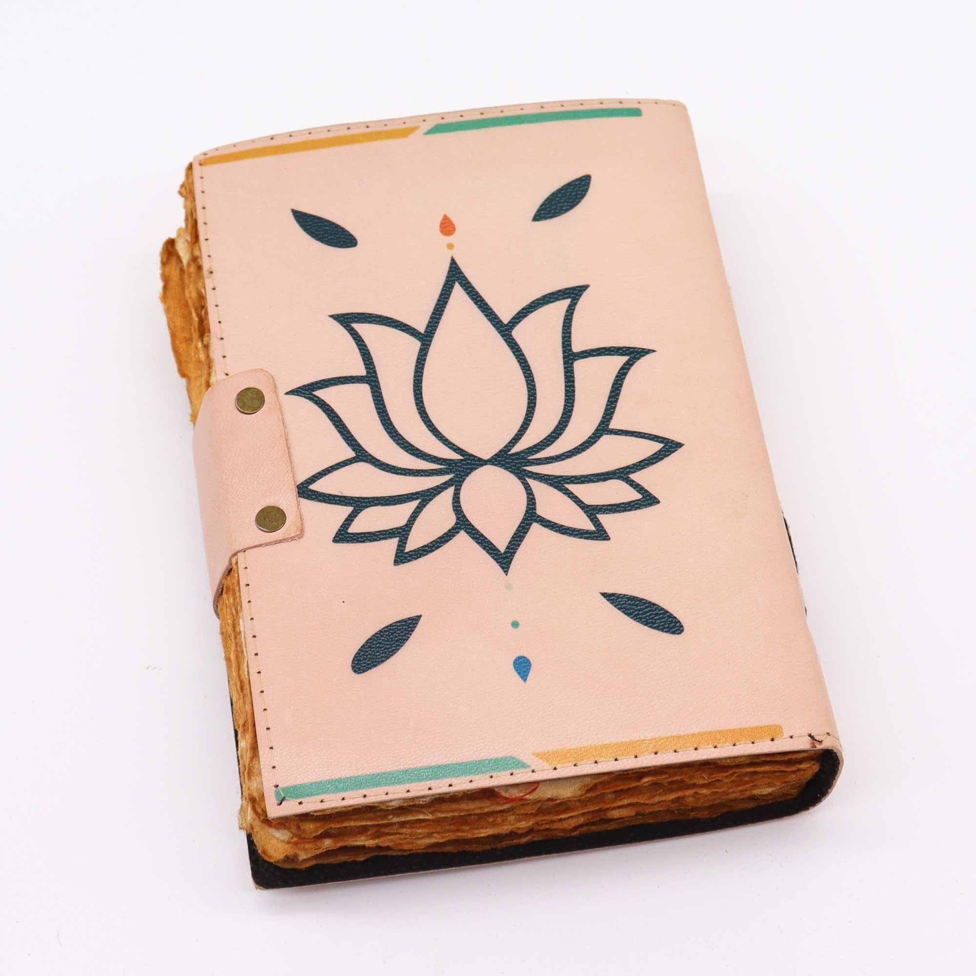 Caderno em Pele - 7 Chakras - 12,5x17,5cm