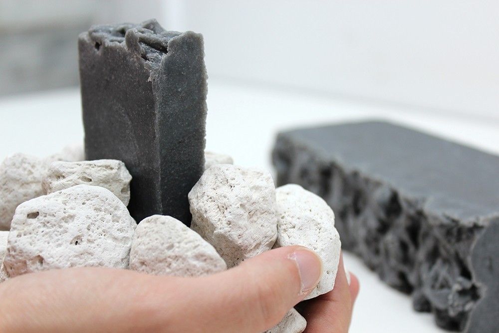 Barra de sabonete esfoliante