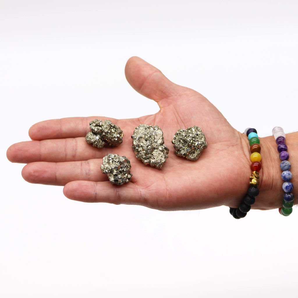 Pirita peruana - Primeira qualidade, tamanho médio (200 g, aprox. 6 peças de 35-50 mm)