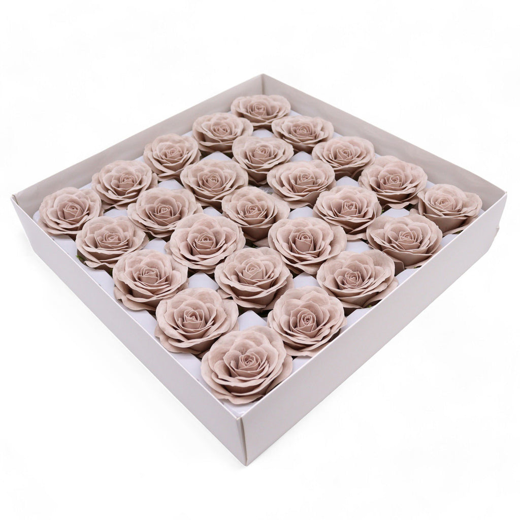 Flor de sabão artesanal - Rosa vintage grande - Bege