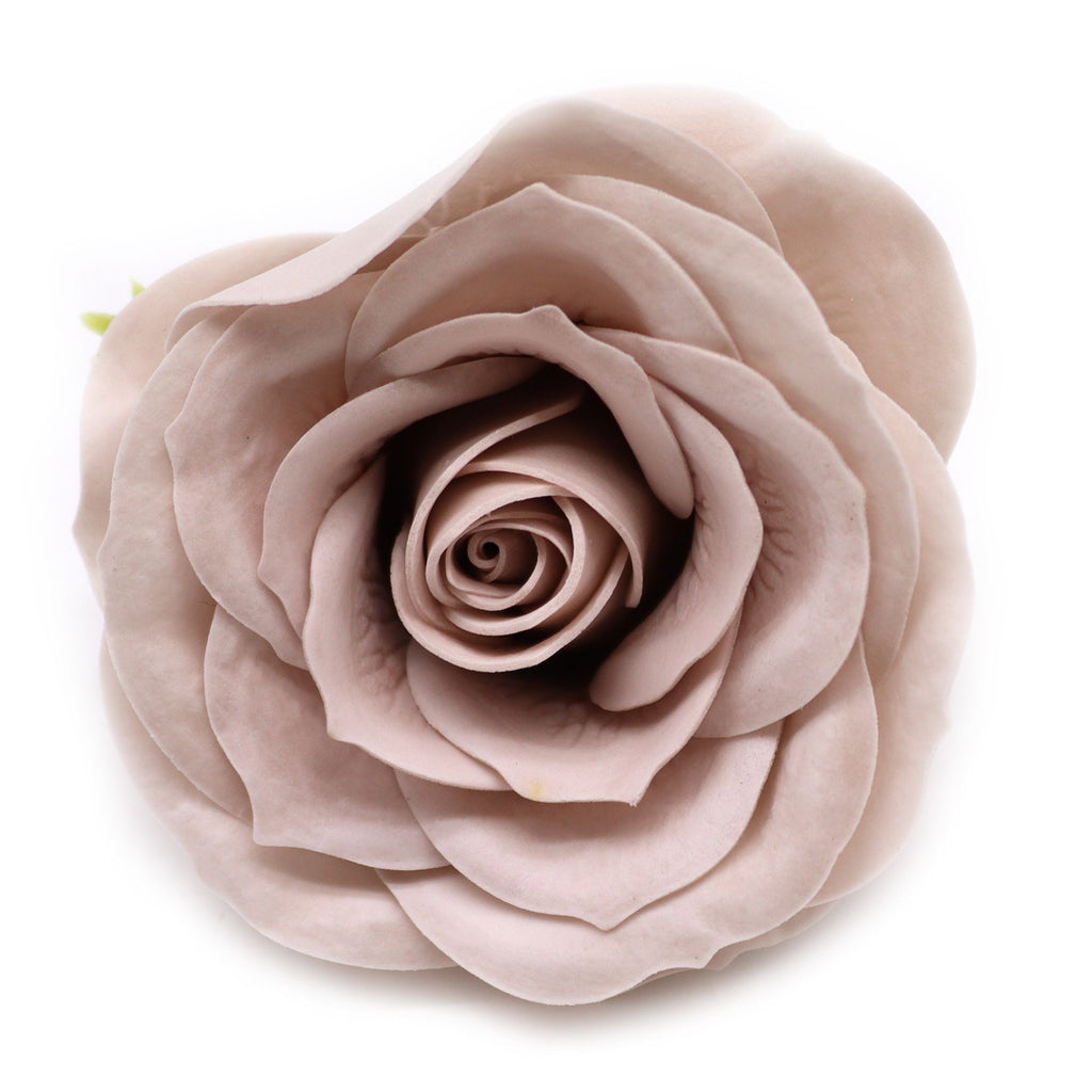 Flor de sabão artesanal - Rosa vintage grande - Bege