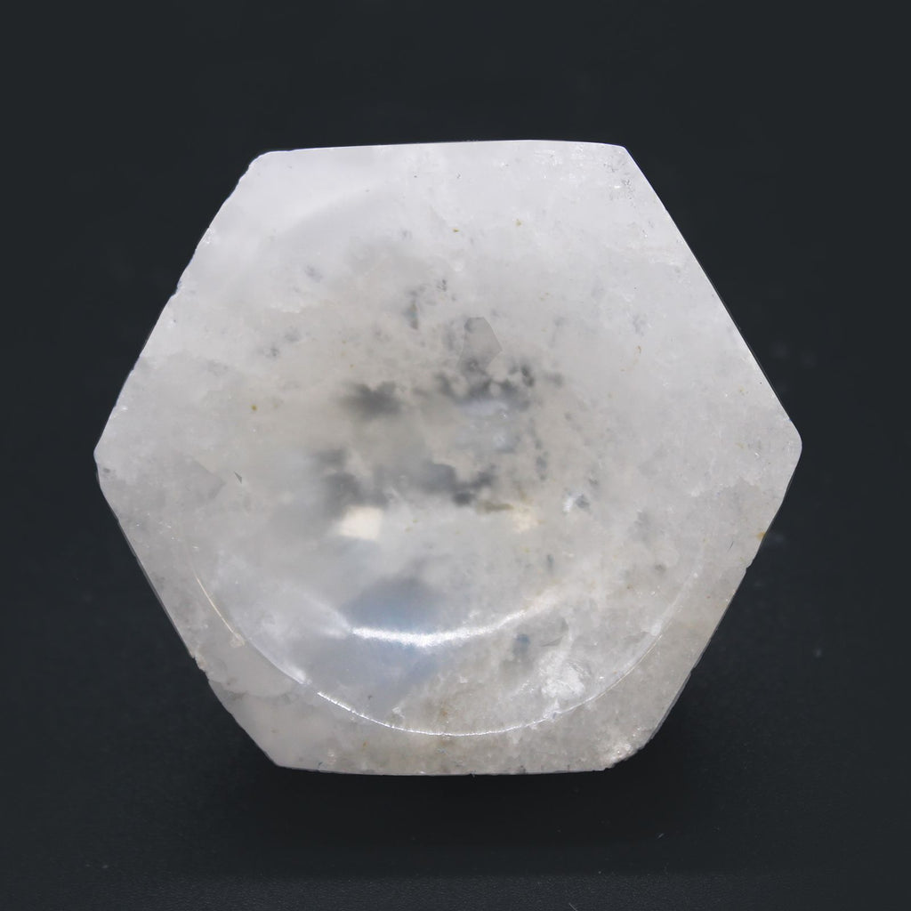Cuenco hexagonal de selenita - 6cm