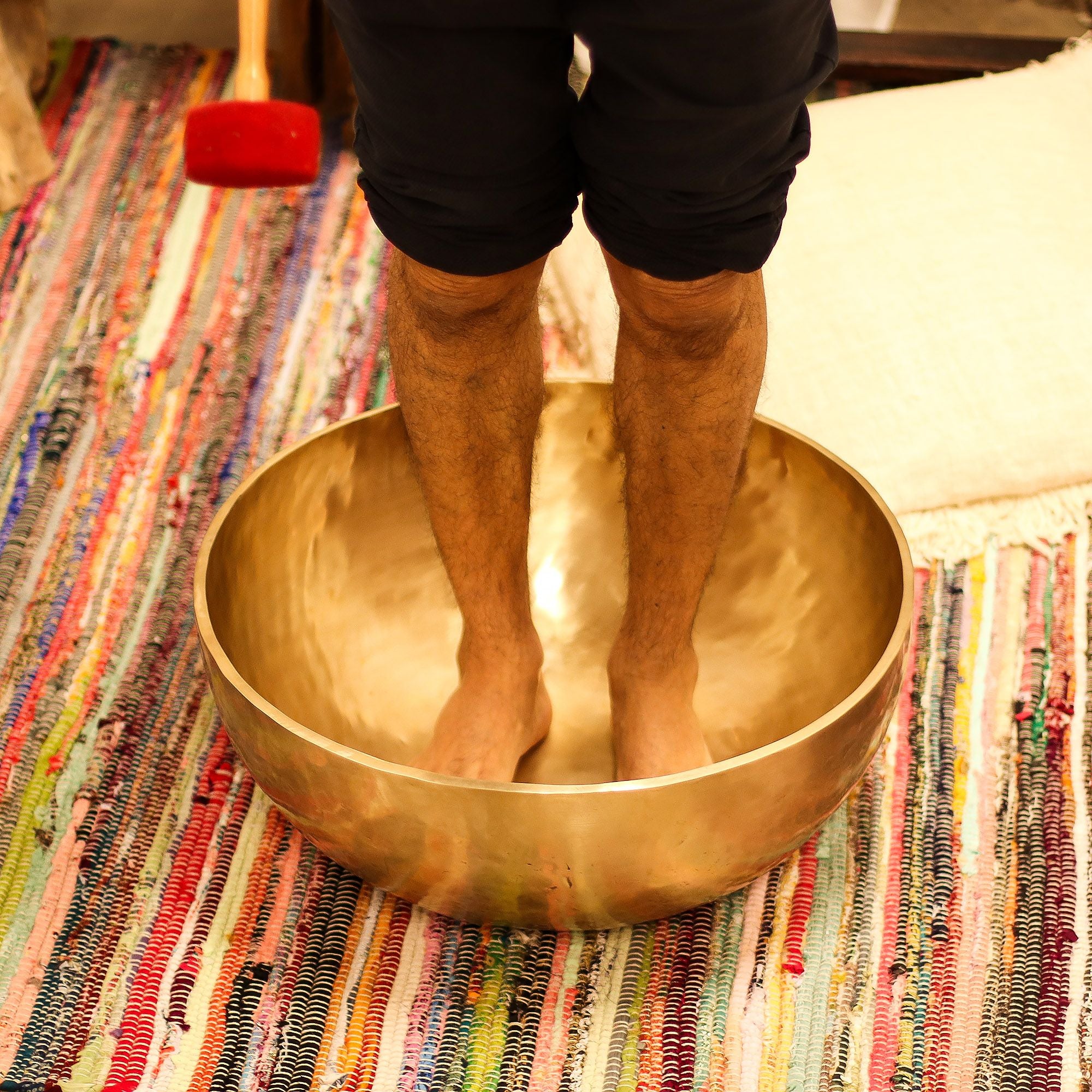 Enorme Cuenco Liso Vibracional con Patas - 50x20 cm - 10,7 kg