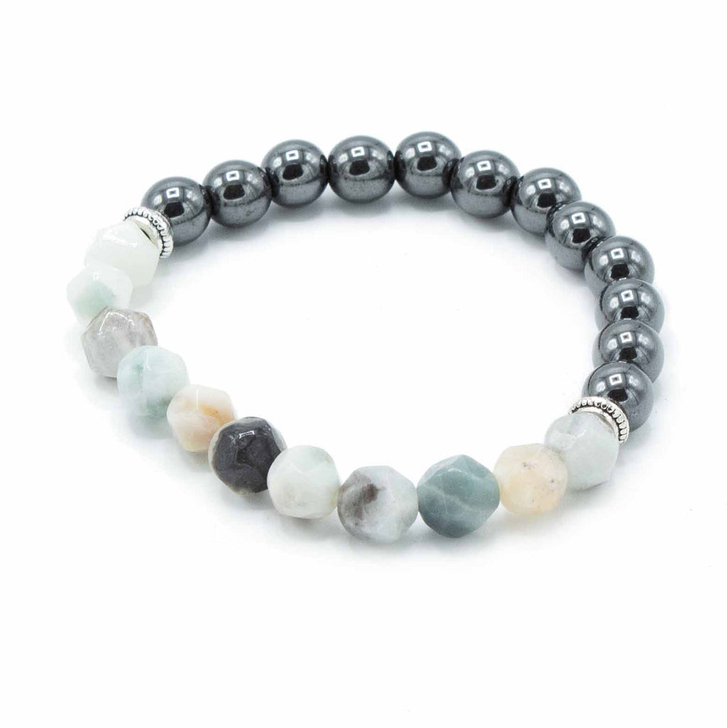 Pulsera de Piedra Preciosa Tallada - Jade de Montaña Magnético