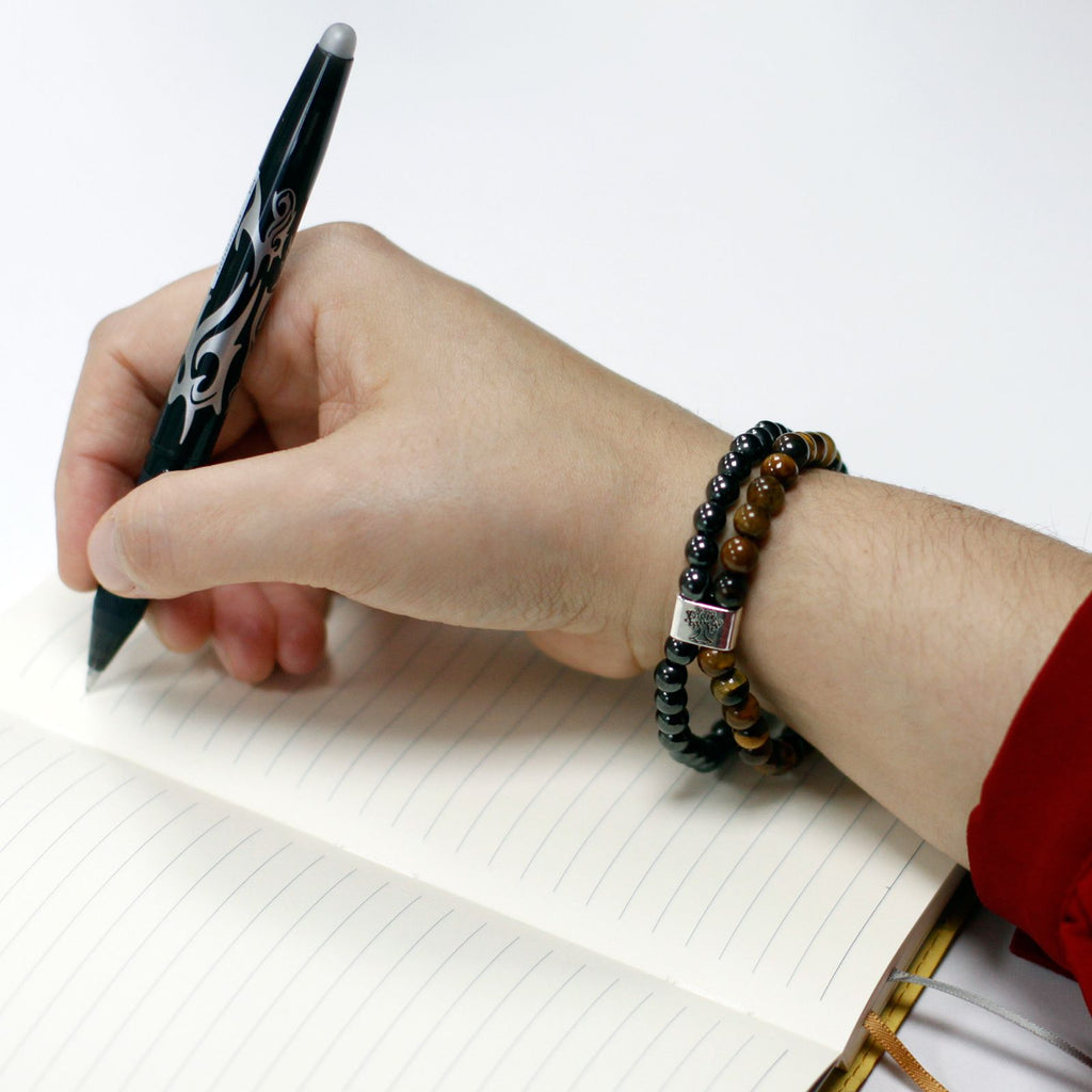 Pulseira Magnética de Pedras Preciosas - Olho de Tigre