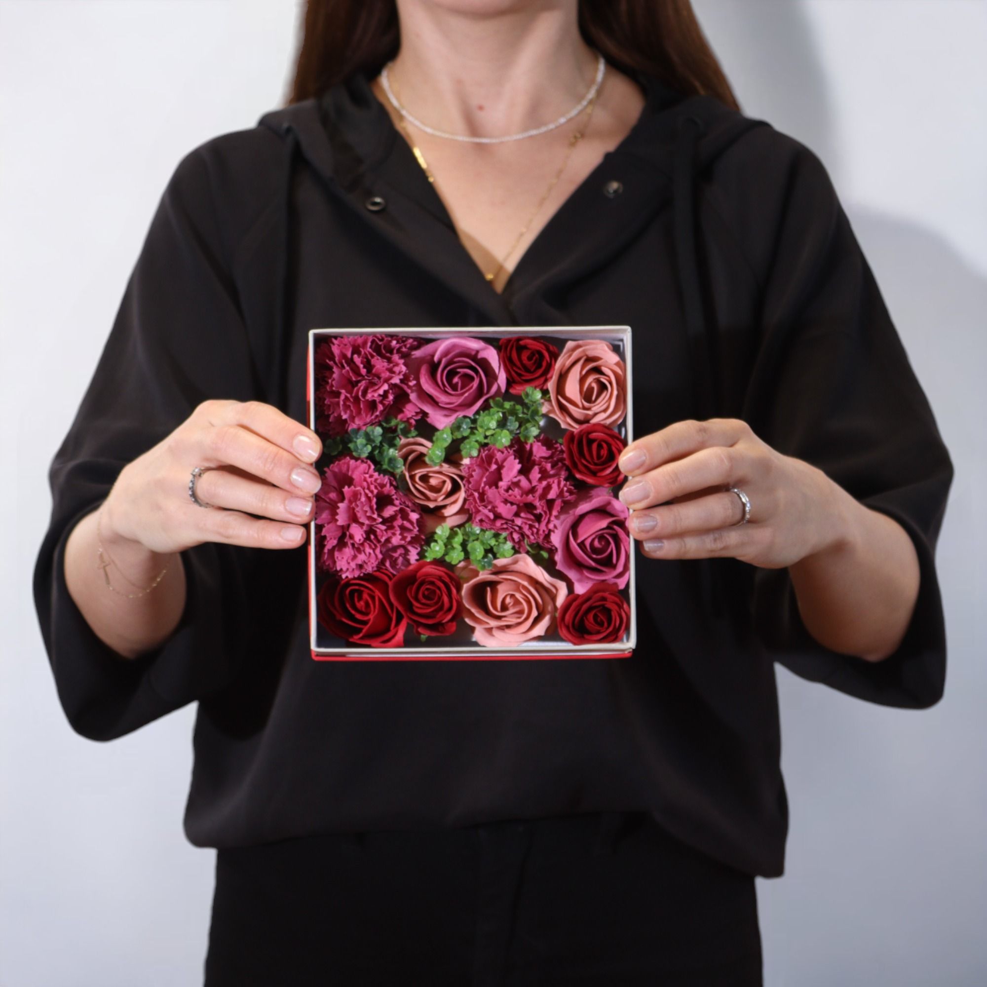 Caixa Quadrada - Rosas Vintage