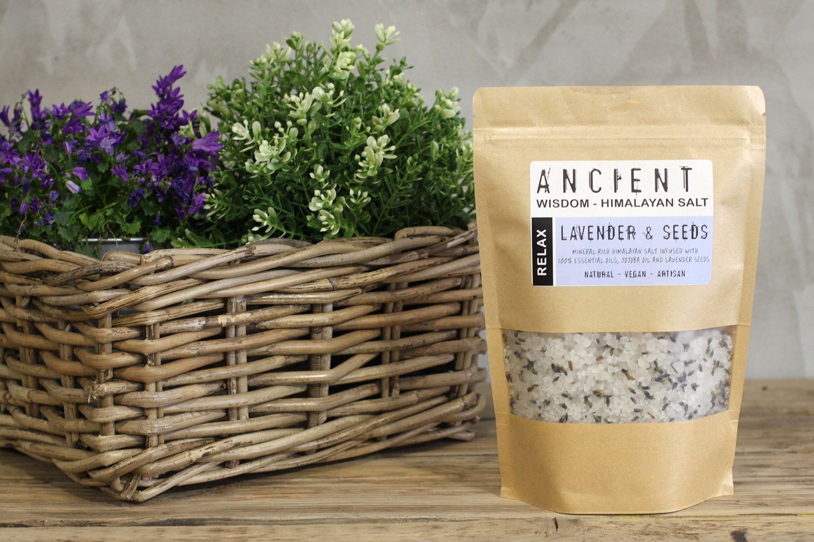 Mistura de sais de banho dos Himalaias - 500g - Relax